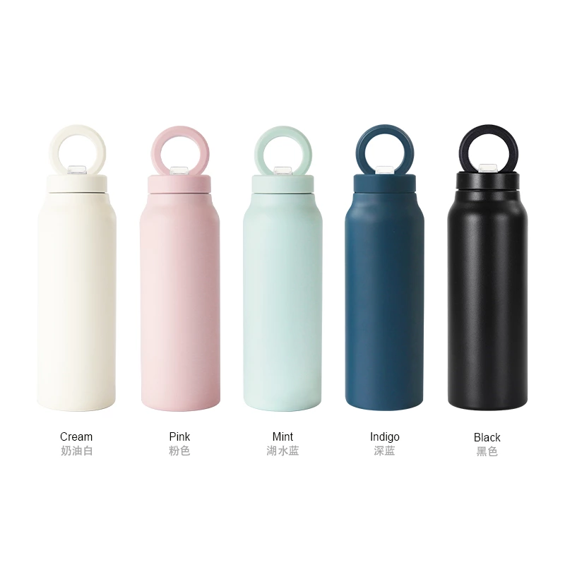 24 oz Full Color Stainless Steel Vacuum Flask With Magnetic Lid For Phone Holder