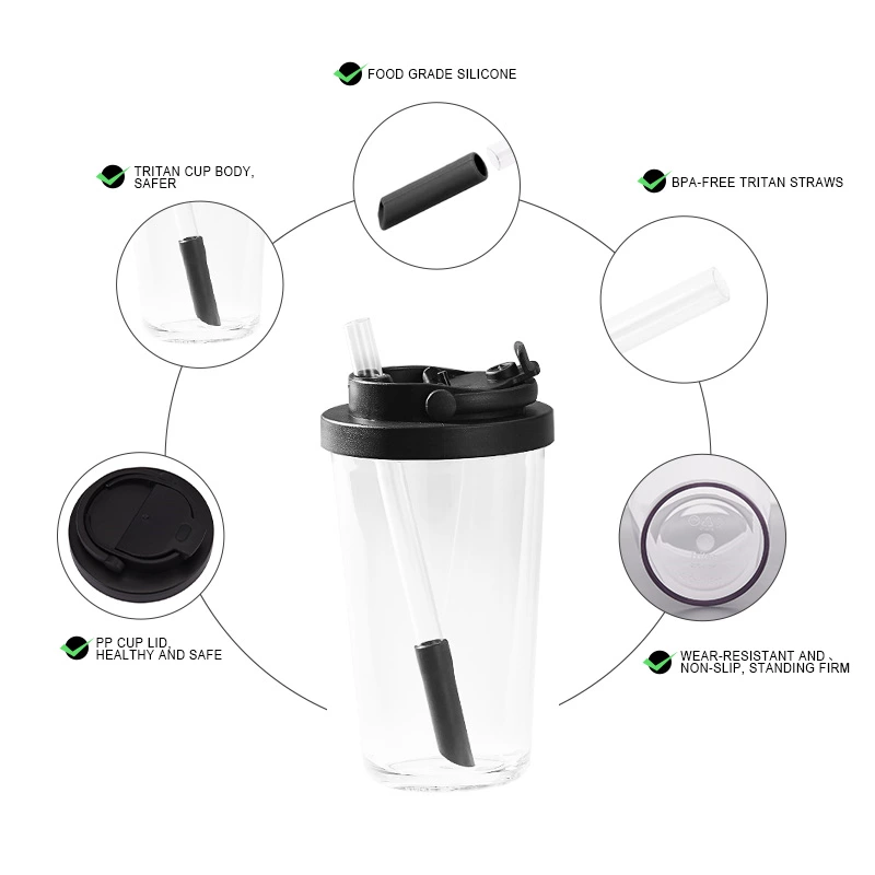 710ml Tritan Cup with Straw