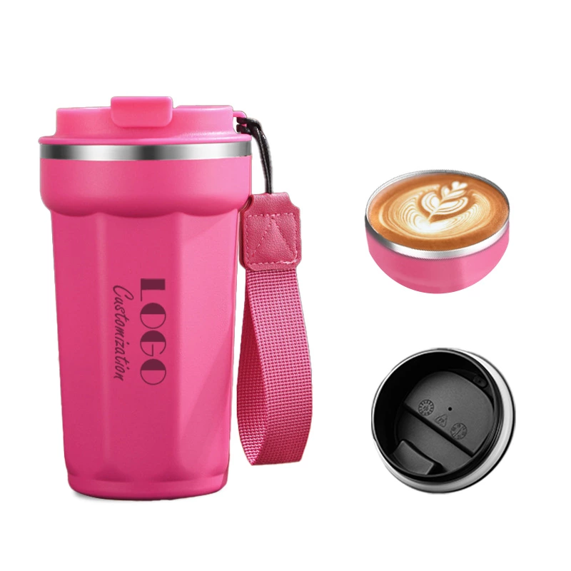 12oz 16oz Stainless Steel Coffee Cup With Rope