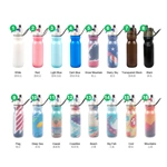 Cycling water bottle with spray lid