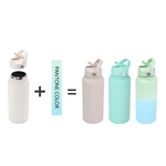 Rubber Coated 32oz Stainless Steel Water Bottle With Handle