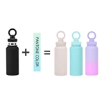 Rubber Coated Water Bottle With Magnetic Phone Stand Lid