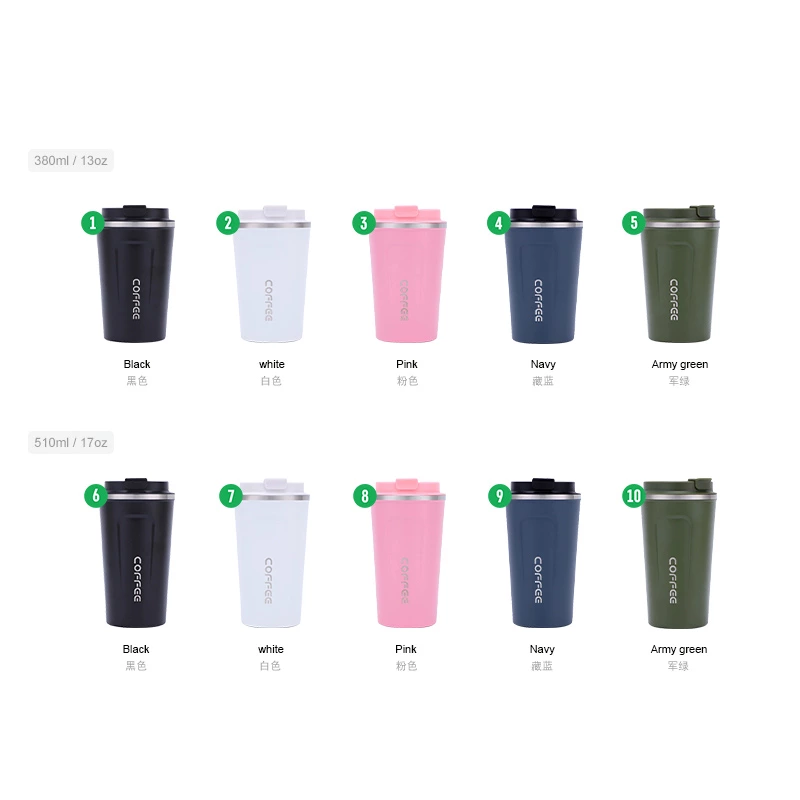12oz 17oz Travel Coffee Mugs