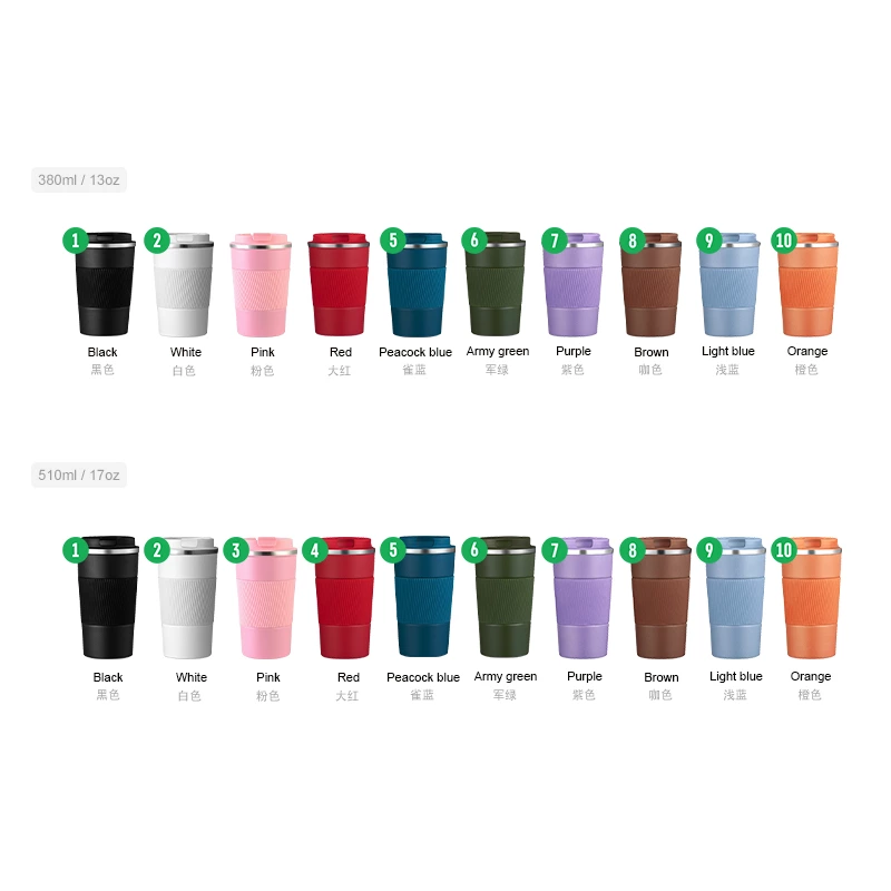 Stainless Steel Coffee Mug with Silicone Sleeve