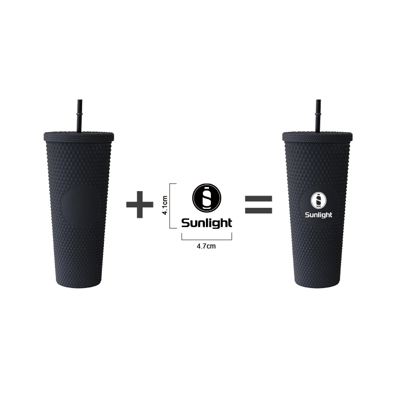 24oz Double Wall Acrylic Tumbler With Straw
