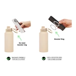 Rubber Coated Water Bottle With Magnetic Phone Stand Lid