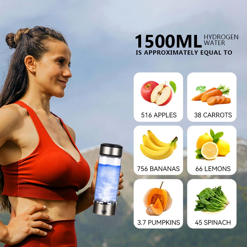 1500 PPB Hydrogen water bottle