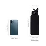 Rubber Coated 32oz Stainless Steel Water Bottle With Handle