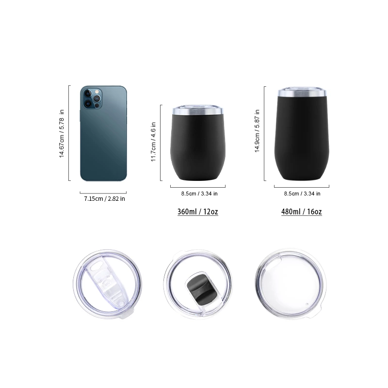 12oz 16oz Stainless Steel Wine Tumbler