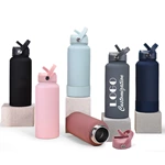 Rubber Coated 32oz Stainless Steel Water Bottle With Handle