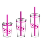 12oz 16oz 20oz Tritan Tumber With Straw