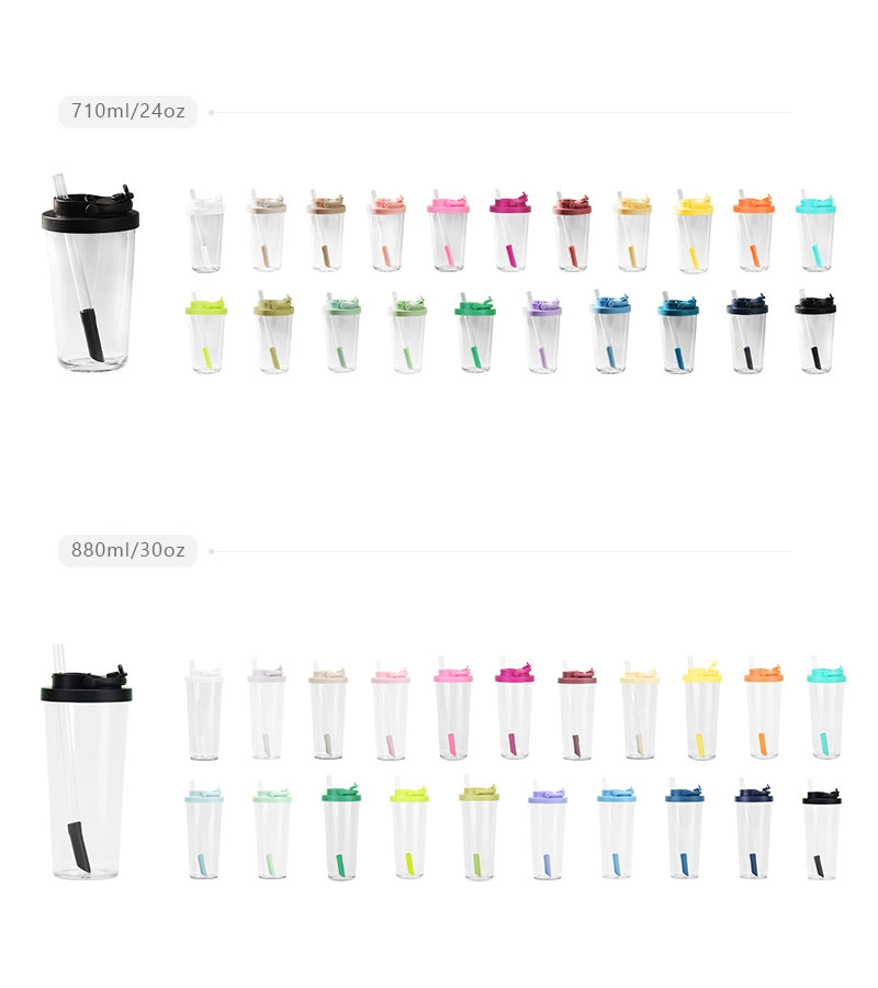 710ml Tritan Cup with Straw