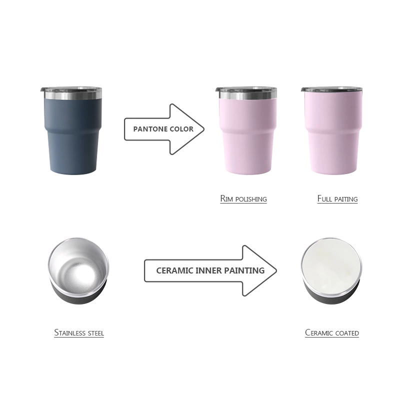 16oz Stainless Steel Stackable Cup