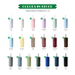 16oz Stainless Steel Straw Tumbler