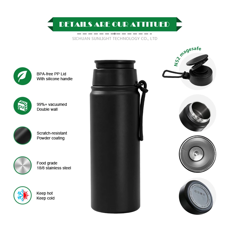 Magnetic Phone Mount Water Bottle | 18oz & 32oz